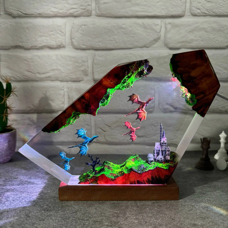 Resin Art Lamp Night Light Fir - مراجعة Art Craft Night وسعره