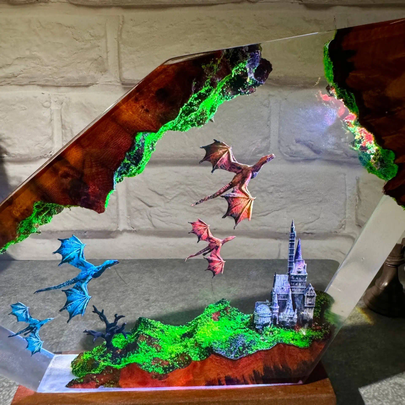 Resin Art Lamp Night Light Fir - مراجعة Art Craft Night وسعره
