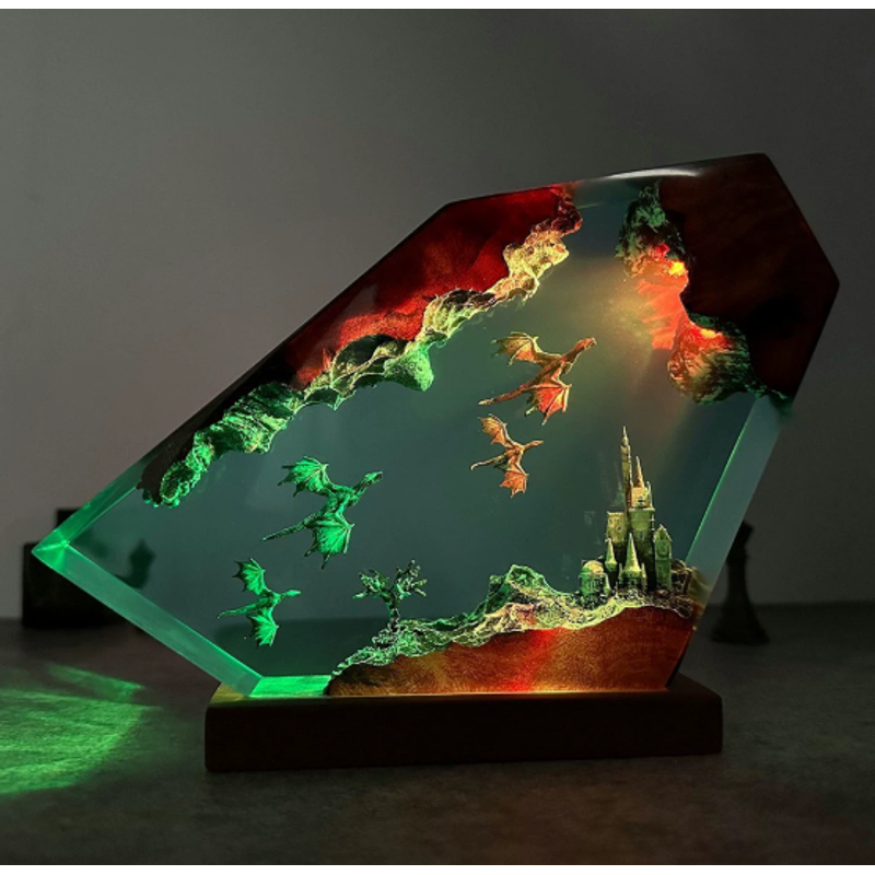Resin Art Lamp Night Light Fir - مراجعة Art Craft Night وسعره