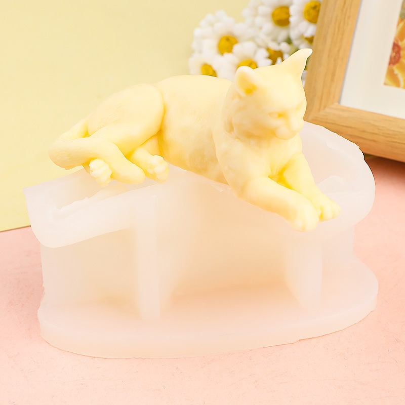 Creative Lying Cat Silicone Mo - مراجعة Art Craft Show وسعره