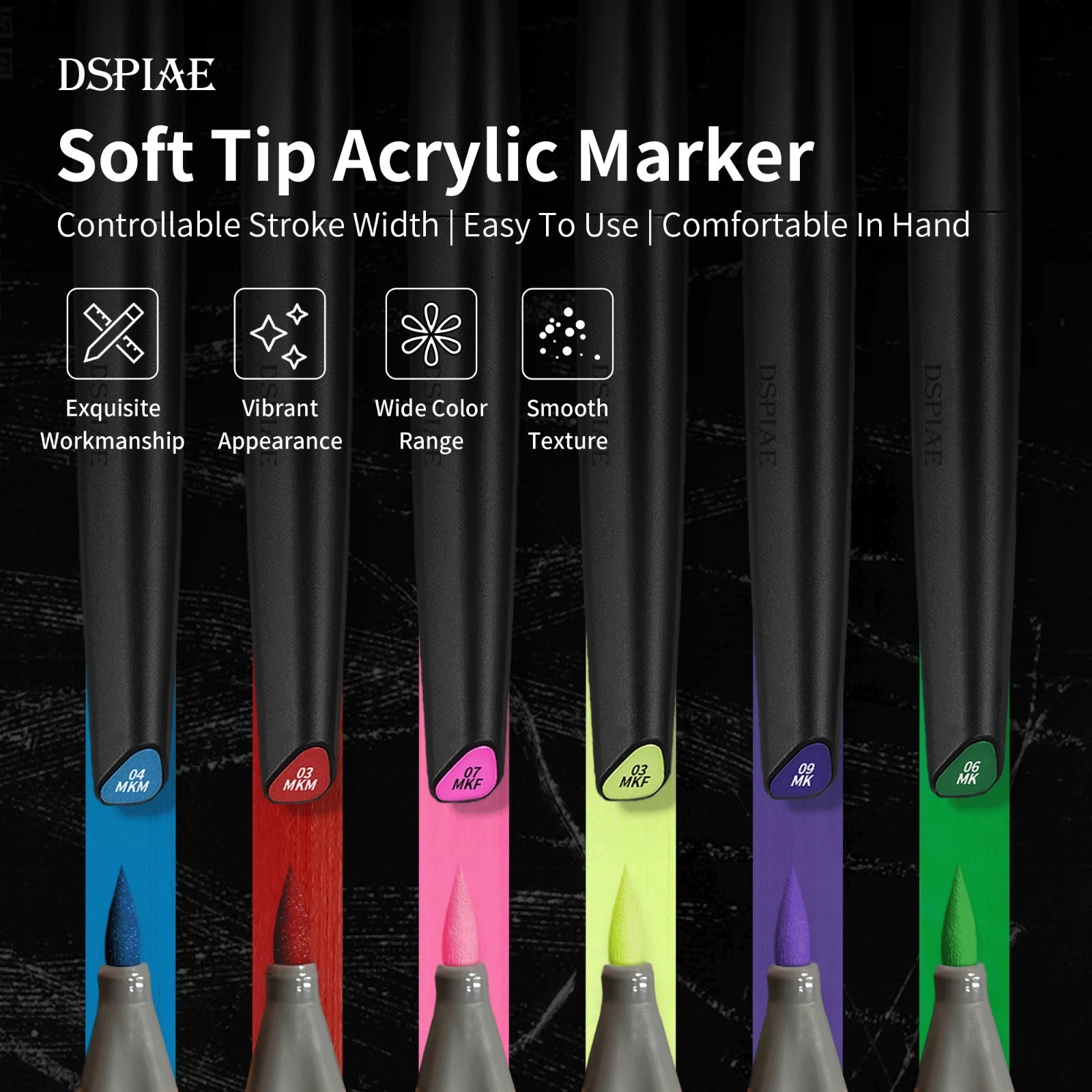 DSPIAE Soft Tip Water Based Ma - مراجعة Illustration Marker Set وسعره
