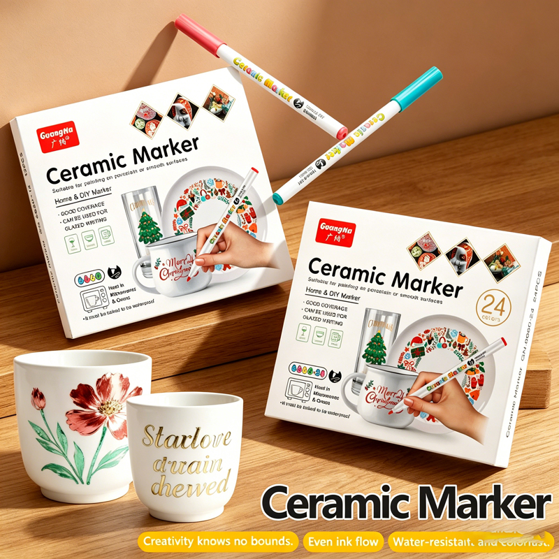 12/24 Colors Ceramic Acrylic M - مراجعة Illustration Marker Set وسعره
