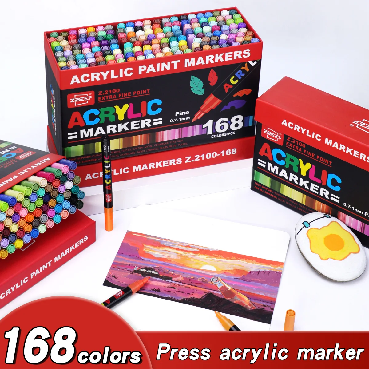 36-240 Colors Acrylic Paint Ma - مراجعة Illustration Marker Set وسعره