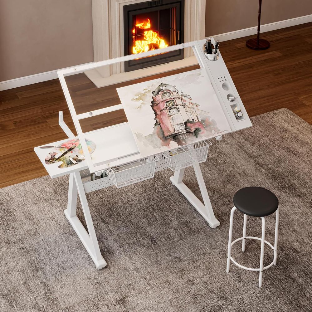 Adjustable Art Desk with Tempe - مراجعة Art & Craft Village Pondicherry وسعره