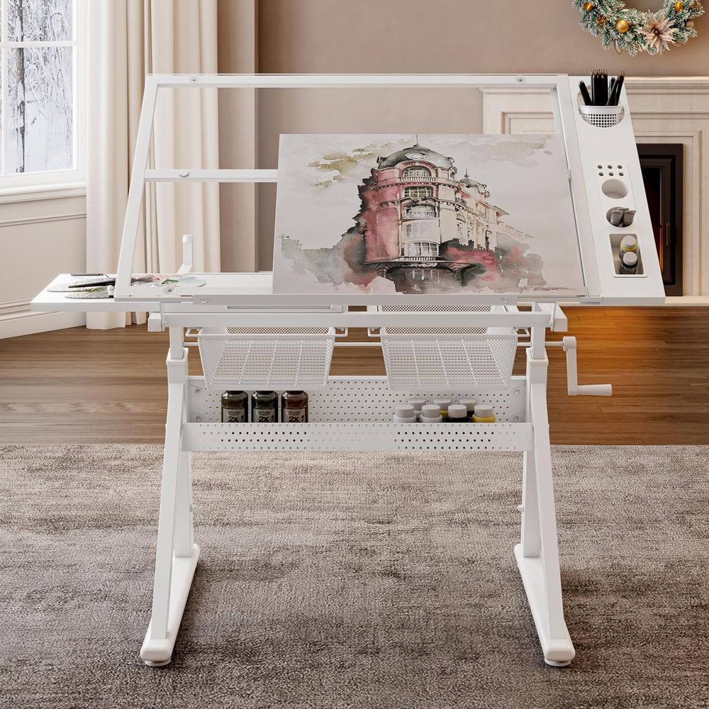 Adjustable Art Desk with Tempe - مراجعة Art & Craft Village Pondicherry وسعره