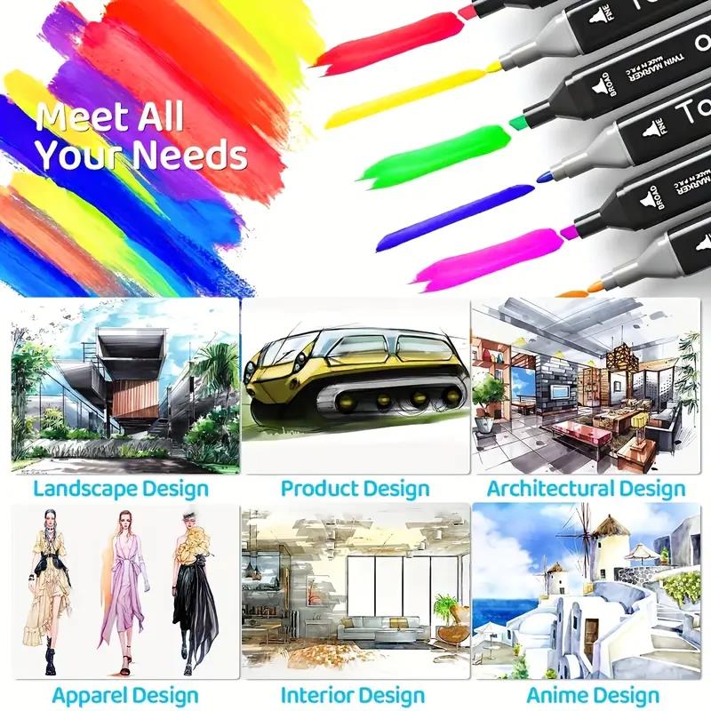 24/36/48/60/80/120/168 Colors  - مراجعة Illustration Marker Set وسعره