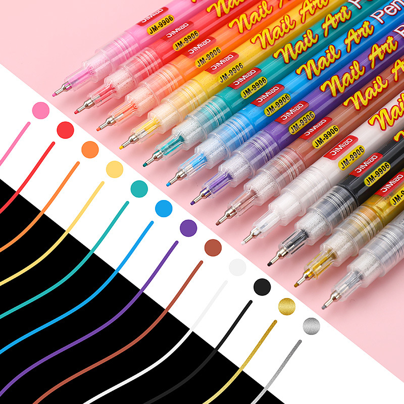 12 Colors Marker Nail Art Pen  - مراجعة Illustration Marker Set وسعره