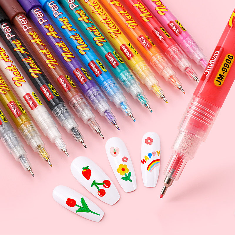 12 Colors Marker Nail Art Pen  - مراجعة Illustration Marker Set وسعره