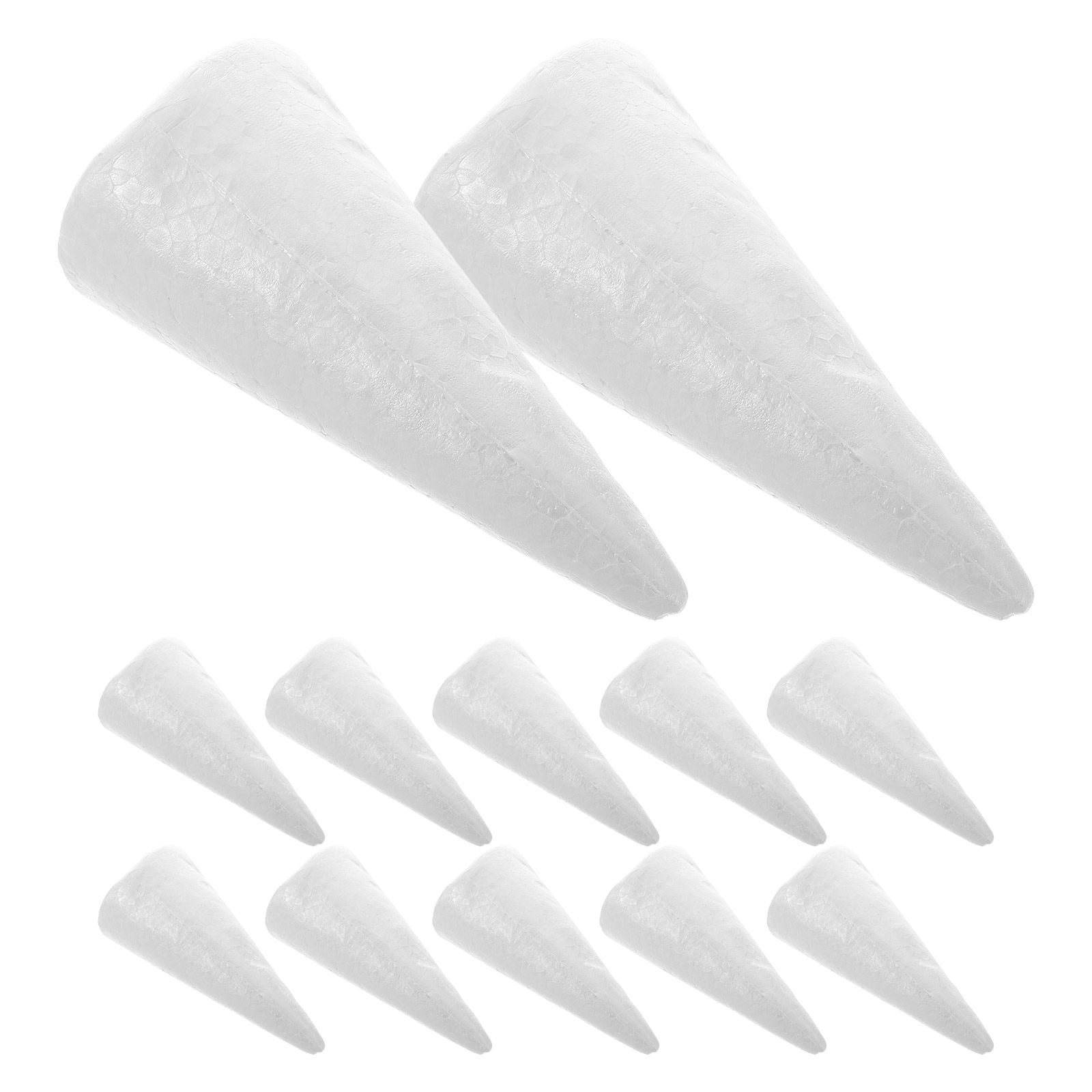 12Pcs White Foam Cone Solid DI - مراجعة Art Craft Tree وسعره