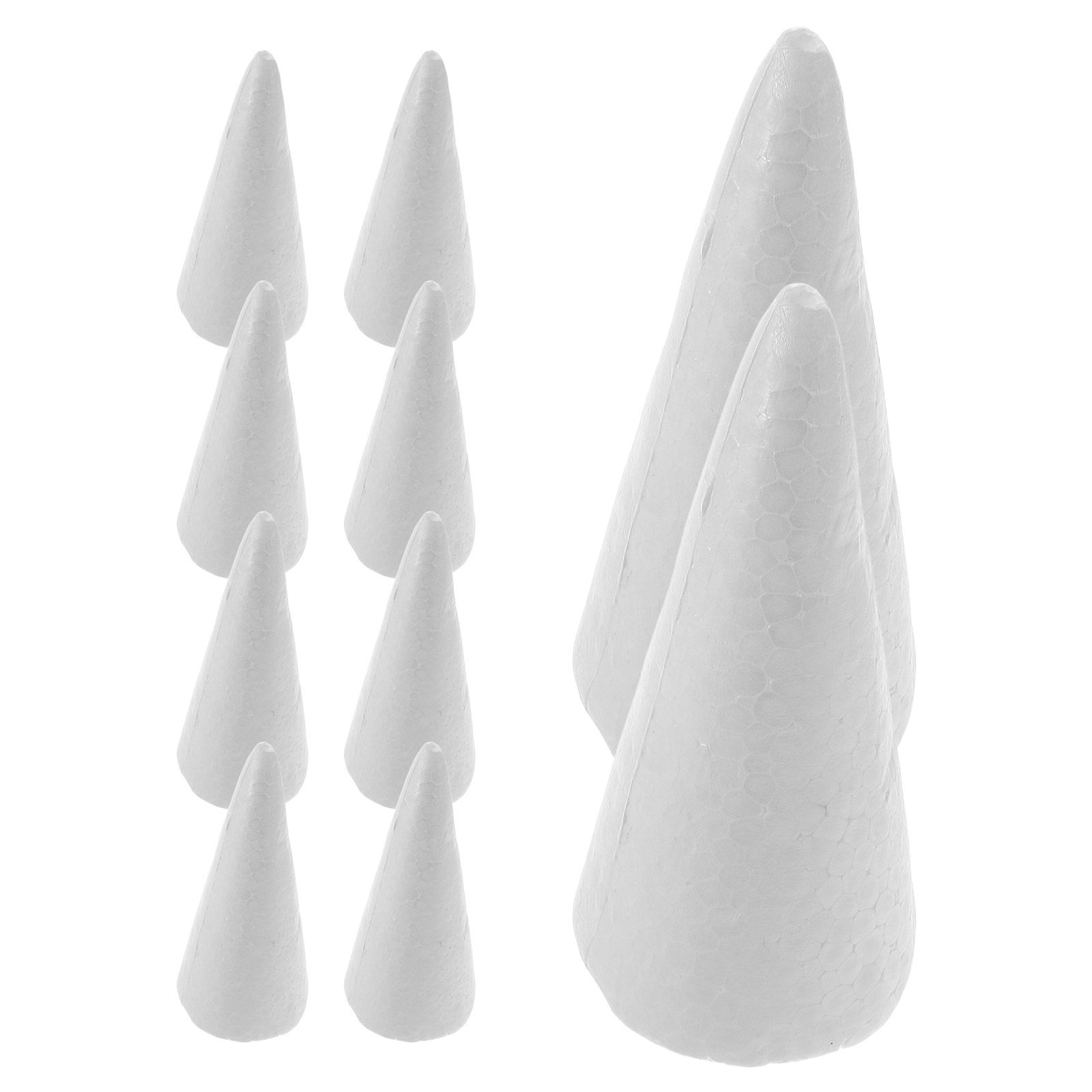12Pcs White Foam Cone Solid DI - مراجعة Art Craft Tree وسعره