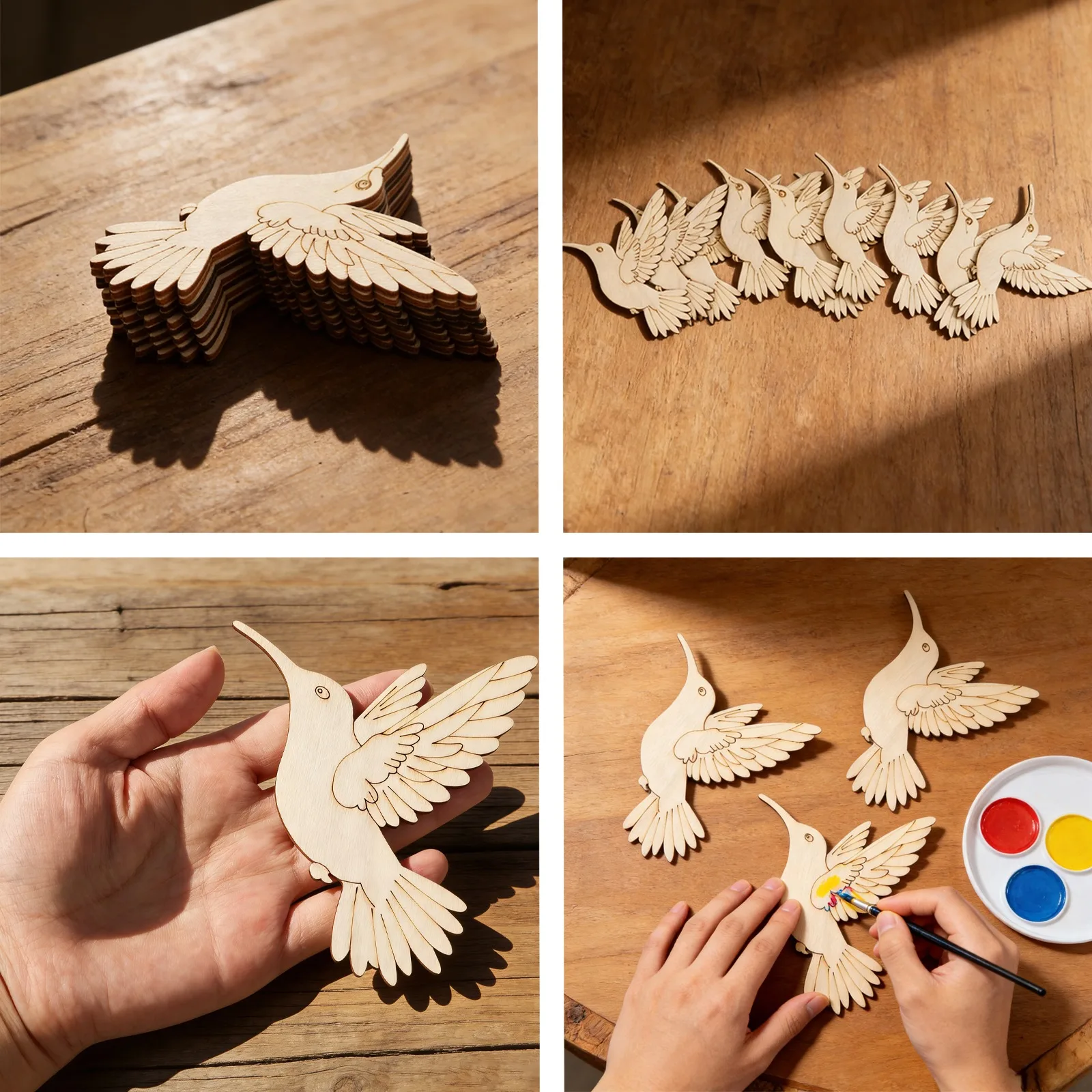 10pcs Unfinished Wood Animal B - مراجعة Art Craft Market وسعره