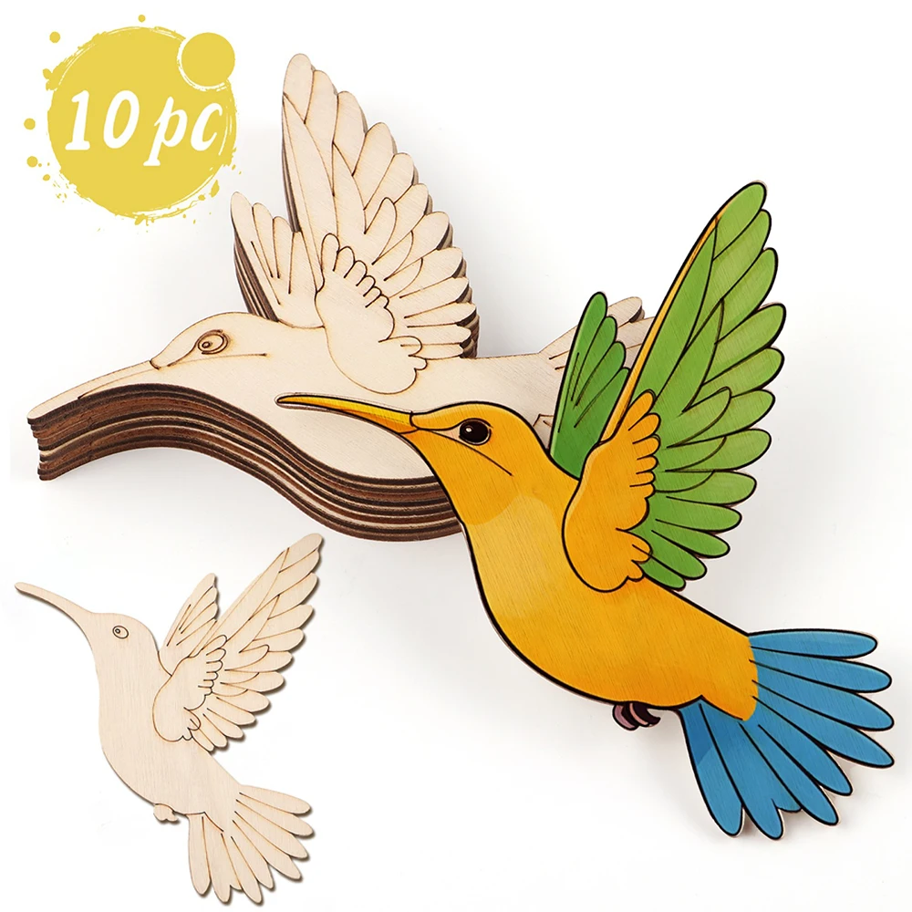 10pcs Unfinished Wood Animal B - مراجعة Art Craft Market وسعره