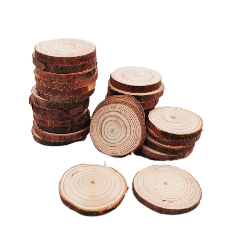 Unfinished Wood Slices Discs C - مراجعة Art Craft Tree وسعره