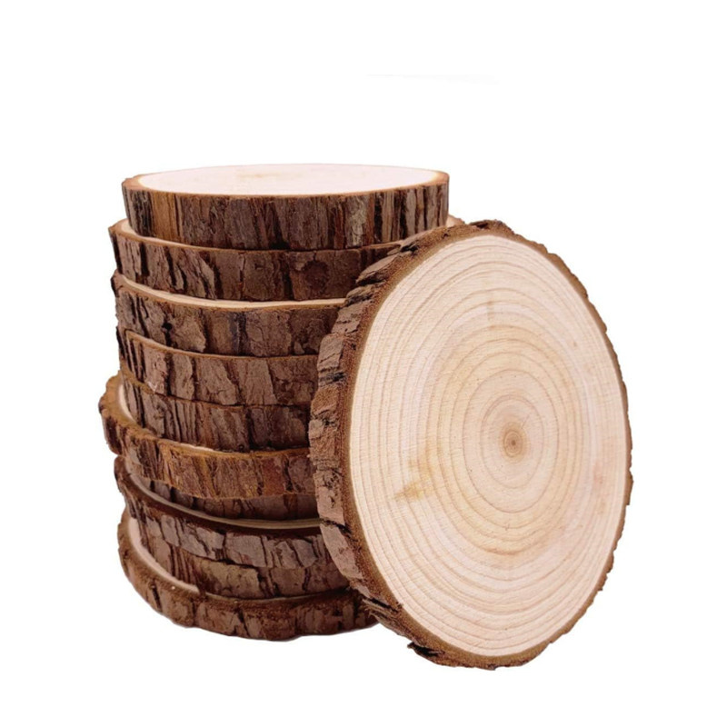 Unfinished Wood Slices Discs C - مراجعة Art Craft Tree وسعره