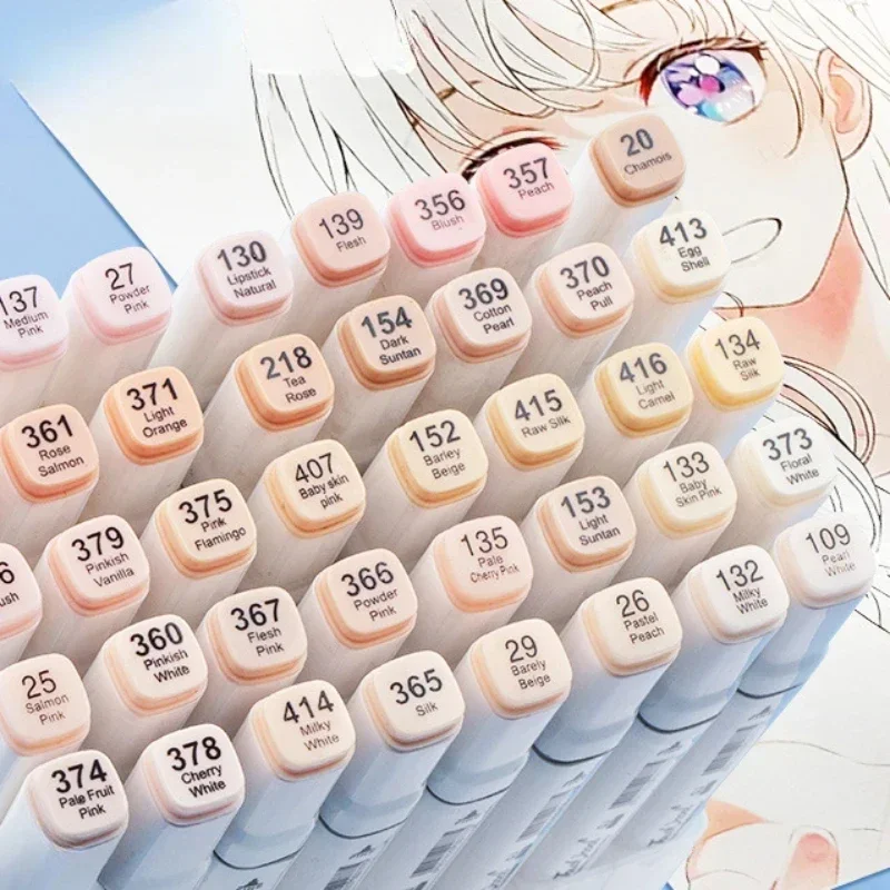 6/12/24/30 Colors Skin Tone Du - مراجعة Illustration Marker Set وسعره