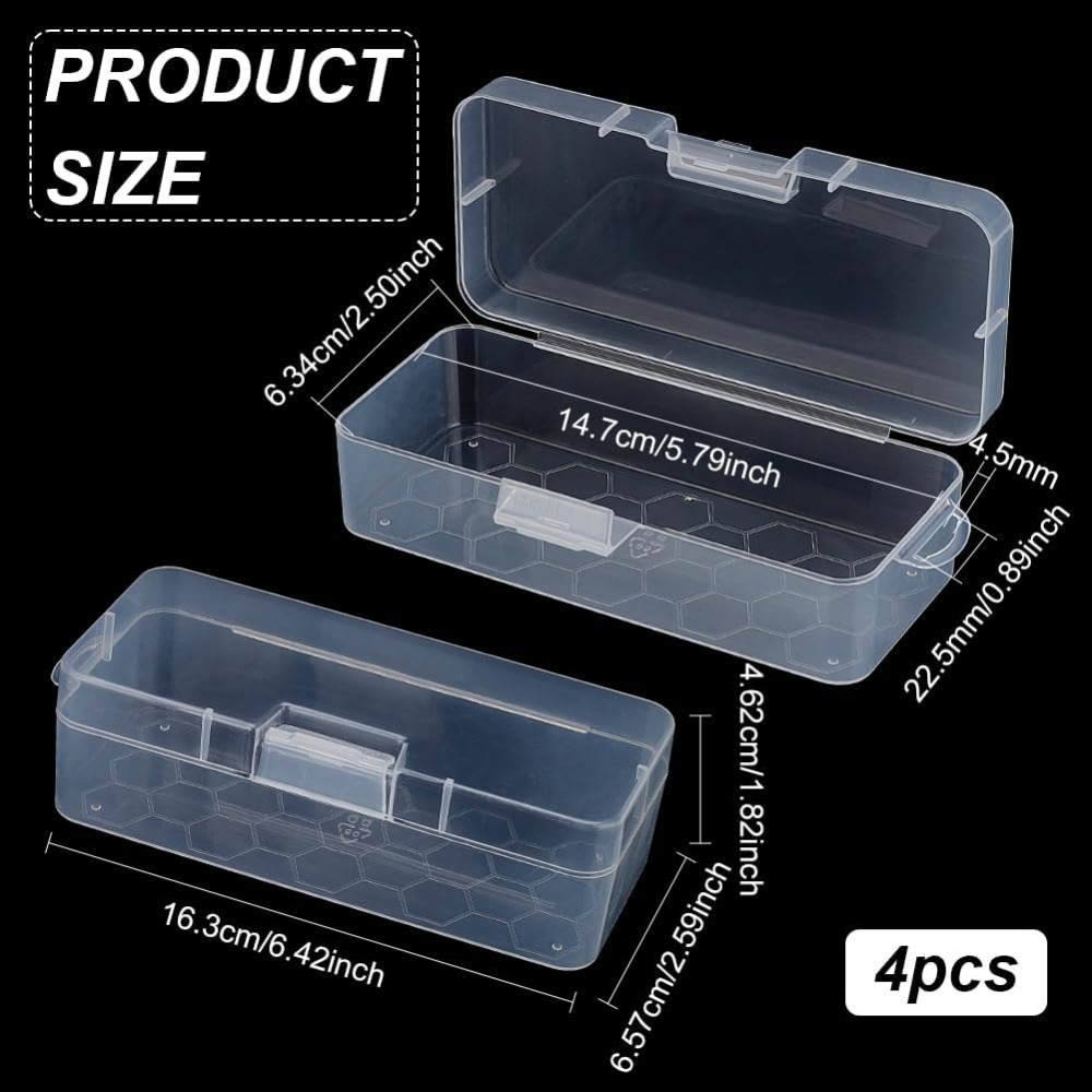 4 Packs Rectangle Plastic Cont - مراجعة Art Craft Organizer وسعره