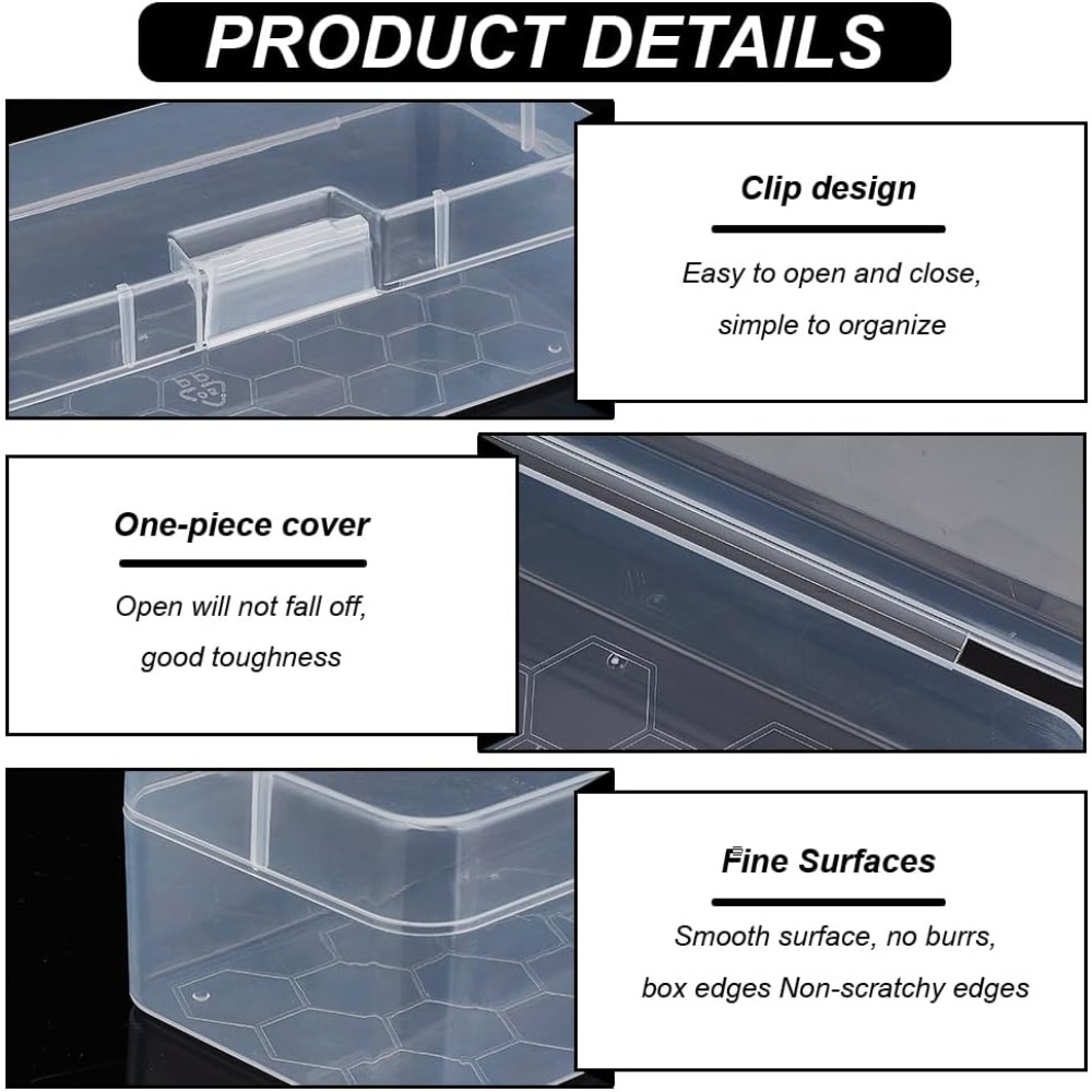 4 Packs Rectangle Plastic Cont - مراجعة Art Craft Organizer وسعره