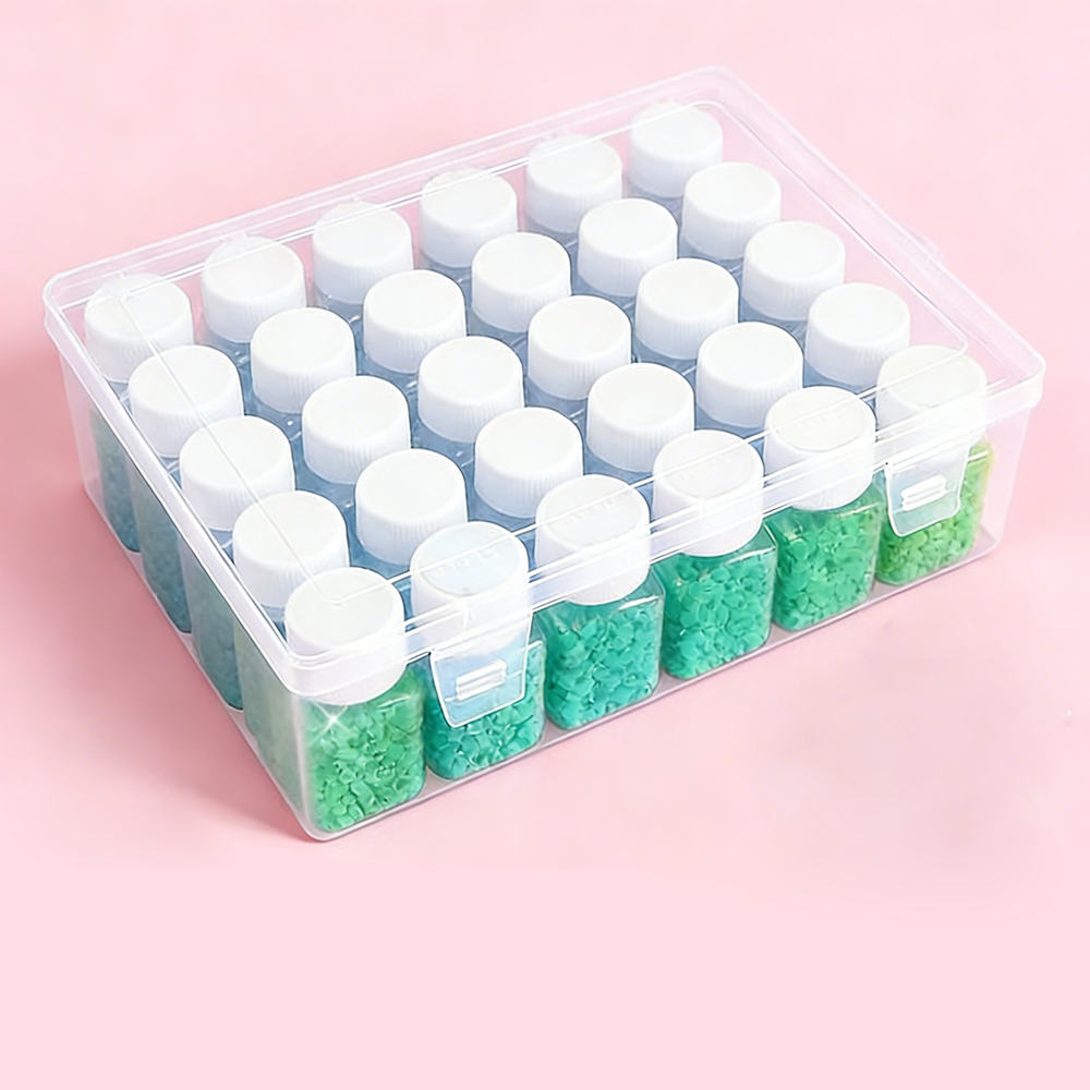 30 Pcs 30ML Square Bottle Diam - مراجعة Art Craft Organizer وسعره