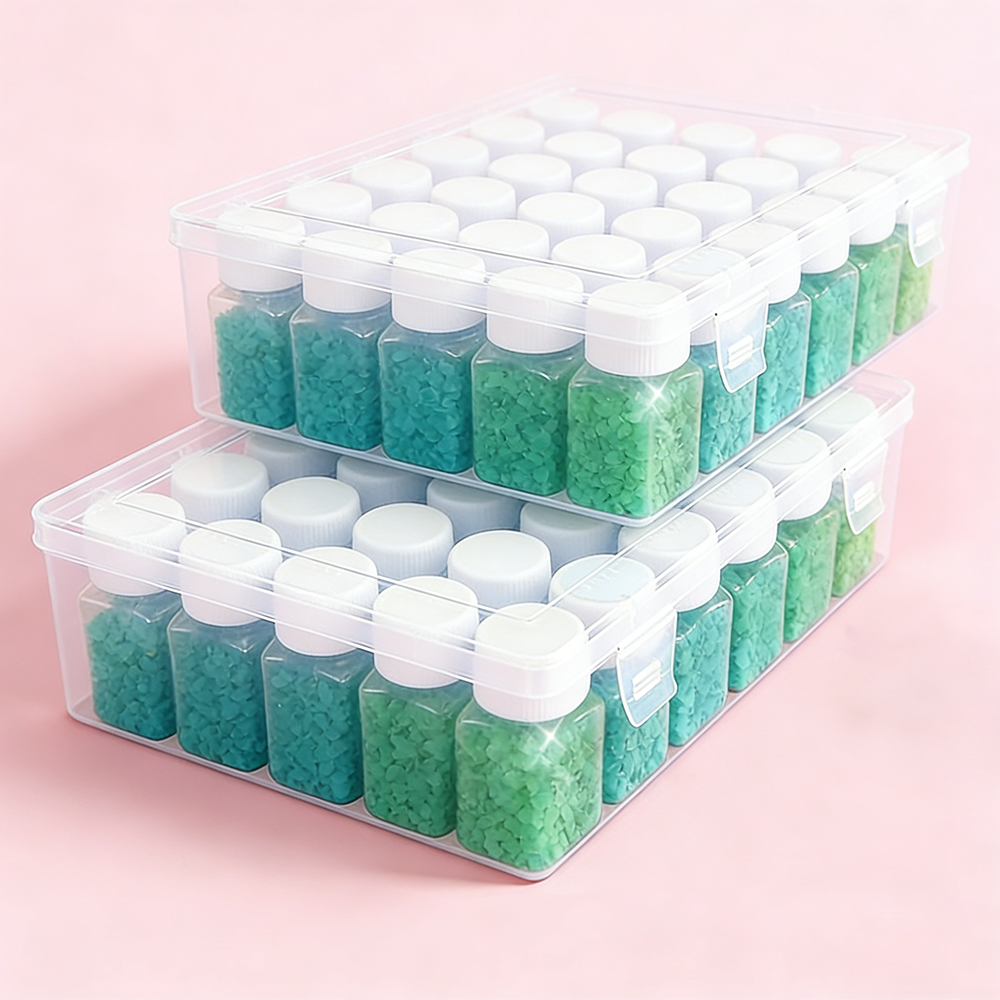 30 Pcs 30ML Square Bottle Diam - مراجعة Art Craft Organizer وسعره