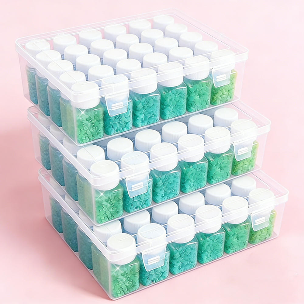 30 Pcs 30ML Square Bottle Diam - مراجعة Art Craft Organizer وسعره