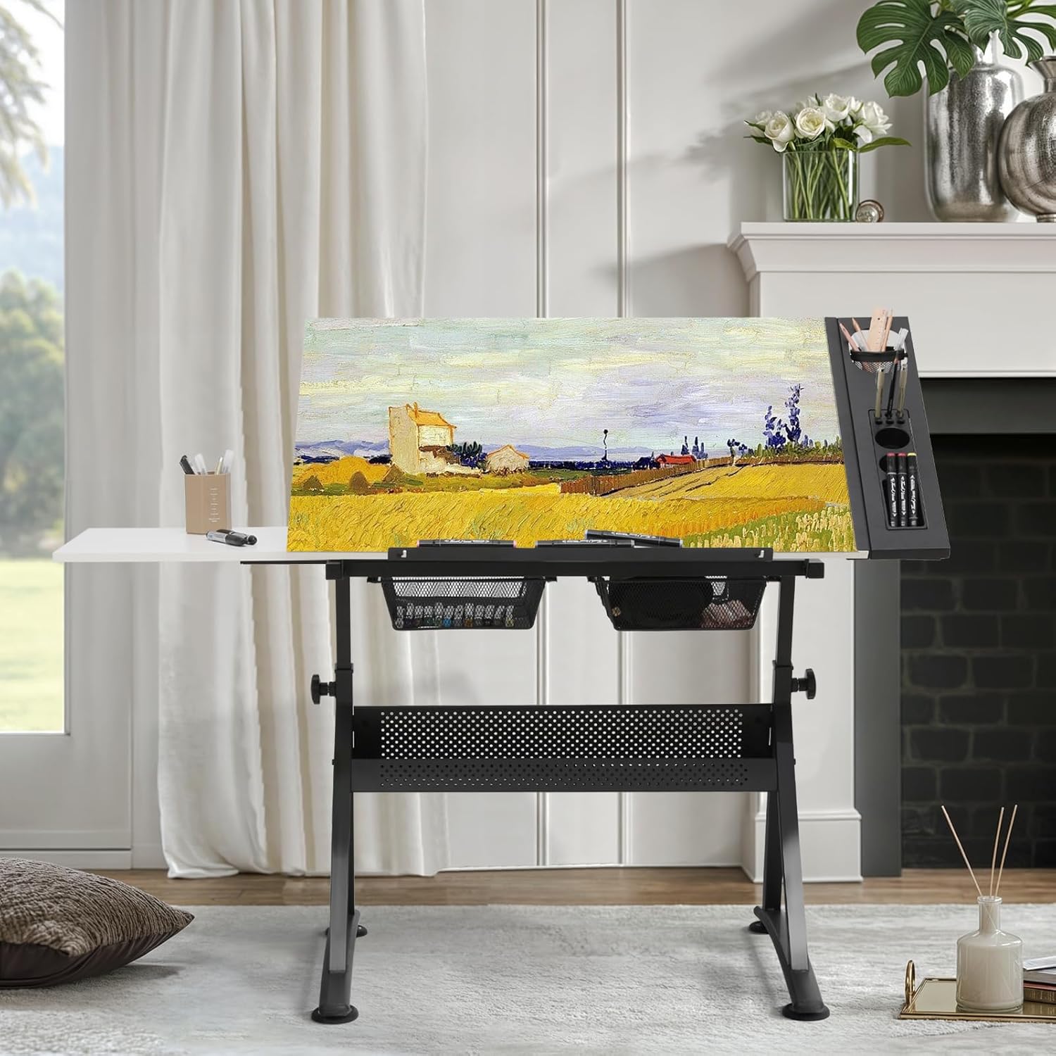 Art Deco Drafting Table, Heigh - مراجعة Art & Craft Village Pondicherry وسعره