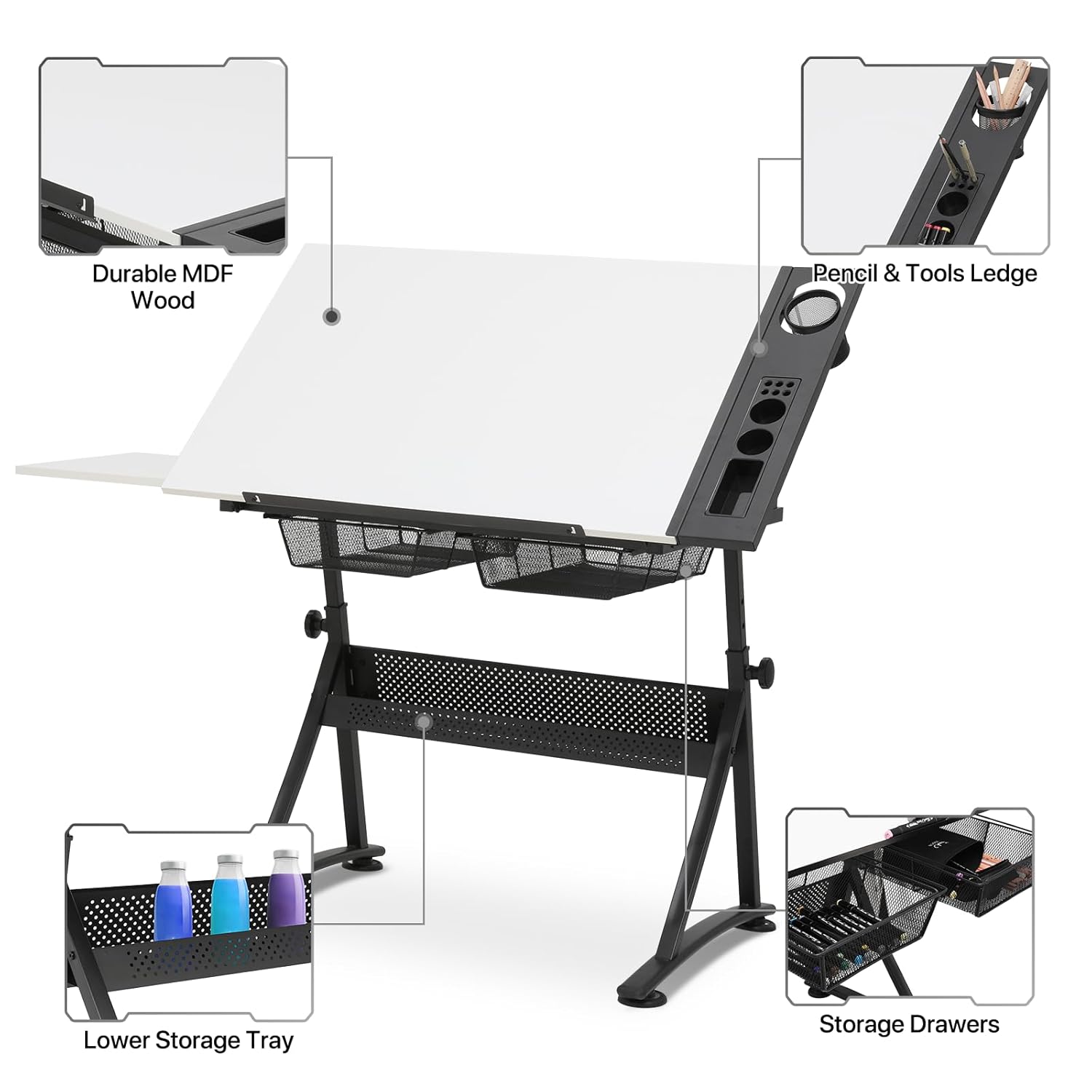 Art Deco Drafting Table, Heigh - مراجعة Art & Craft Village Pondicherry وسعره