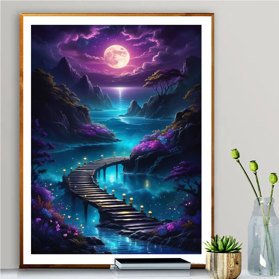 Adult Diamond Painting Moon ni - مراجعة Art Craft Night وسعره
