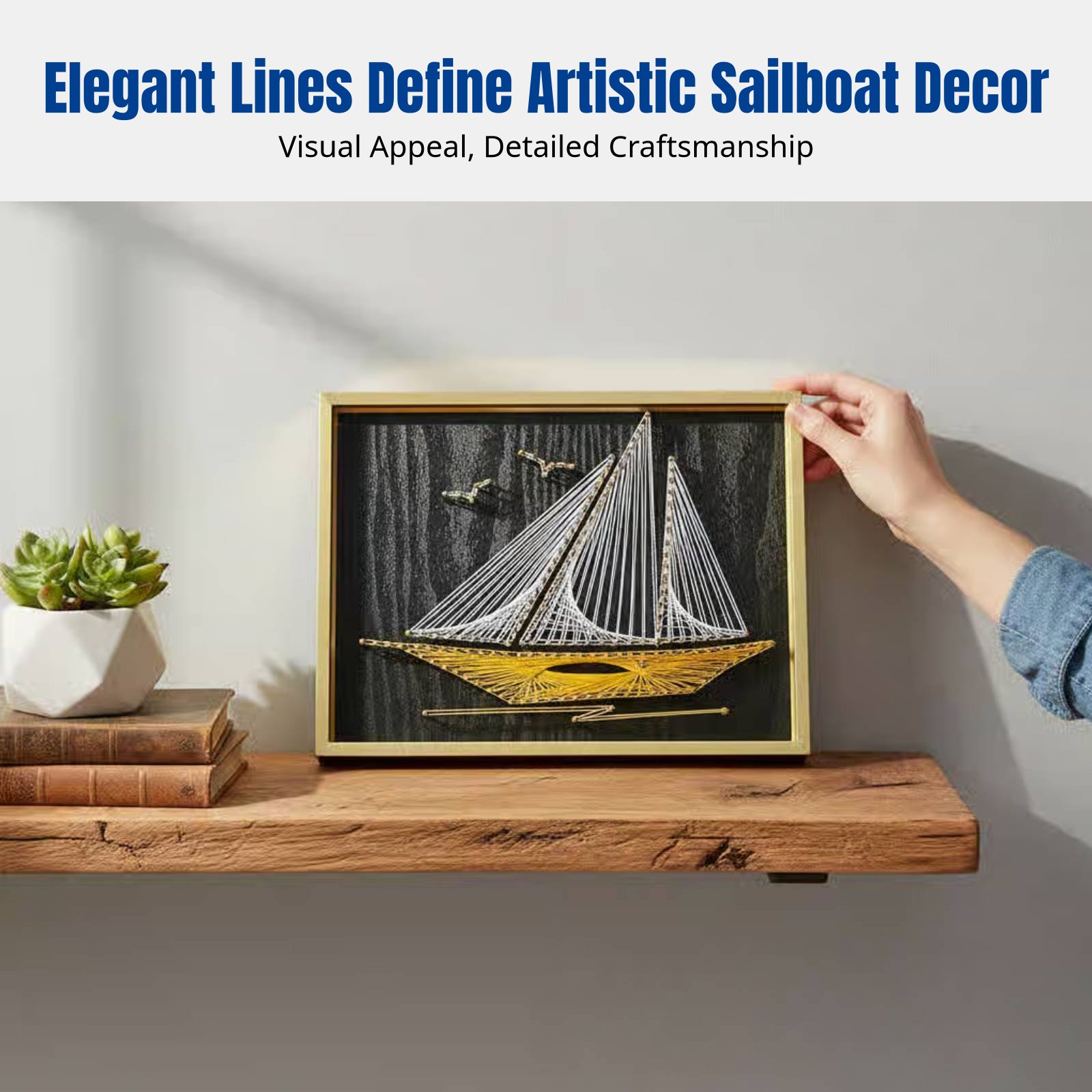 Nail String Art, Sailing Theme - مراجعة Art Craft Gift Ideas وسعره
