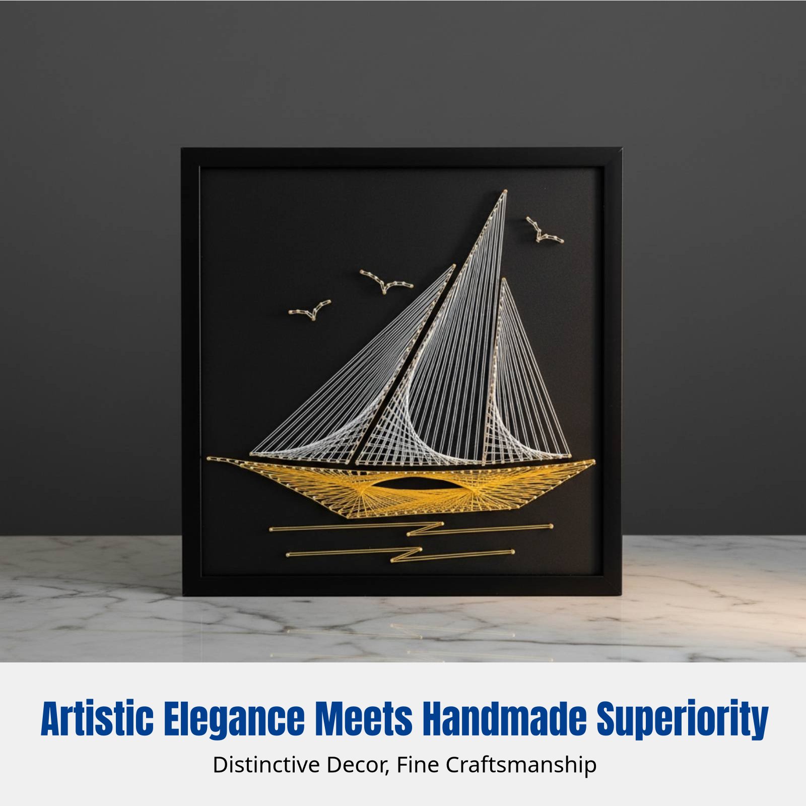 Nail String Art, Sailing Theme - مراجعة Art Craft Gift Ideas وسعره