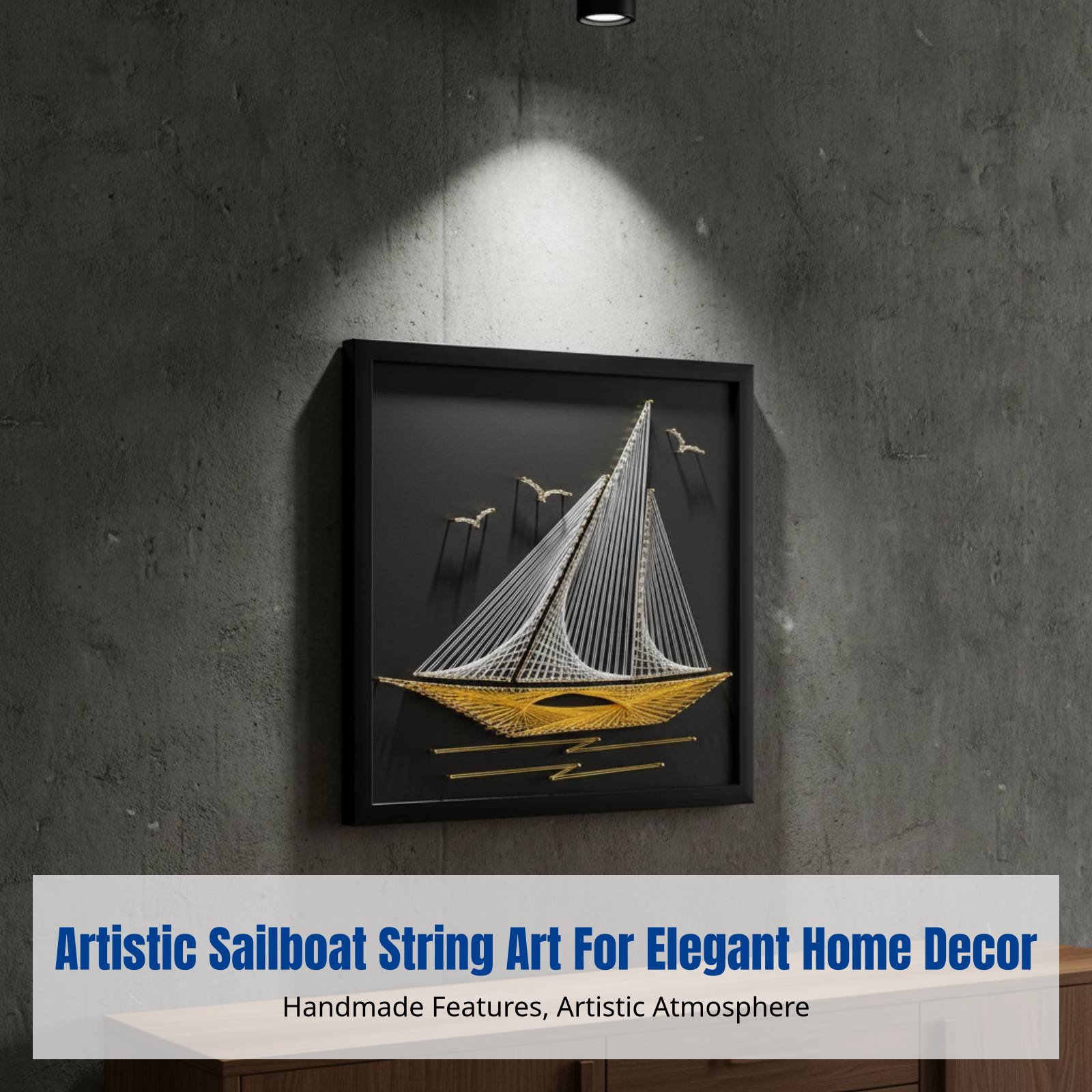 Nail String Art, Sailing Theme - مراجعة Art Craft Gift Ideas وسعره
