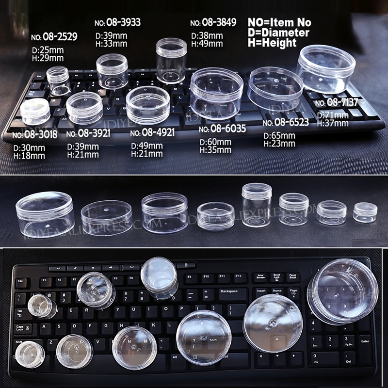 Many Sizes Clear Round Box Pla - مراجعة Art Craft Description وسعره