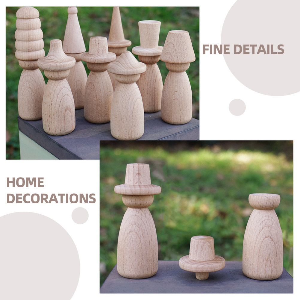 1Set Blank Wood Peg Unfinished - مراجعة Art Craft Gift Ideas وسعره