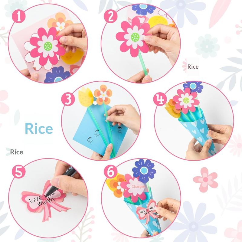 12Pcs Flower Bouquet Craft Kit - مراجعة Art And Craft For Mother'S Day وسعره