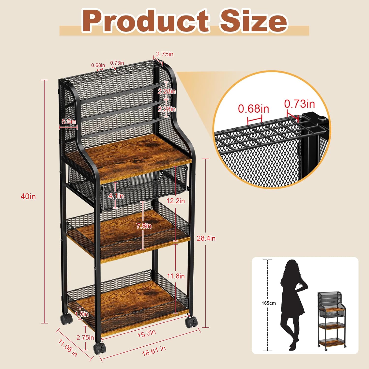 7-Tier Rolling Utility Cart wi - مراجعة Art Craft Organizer وسعره