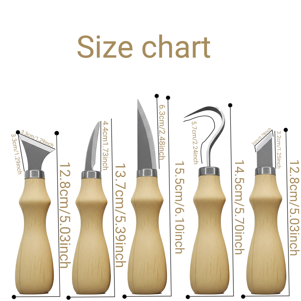 5pc Wood Carving Tools Set Oak - مراجعة Art Craft Tools وسعره