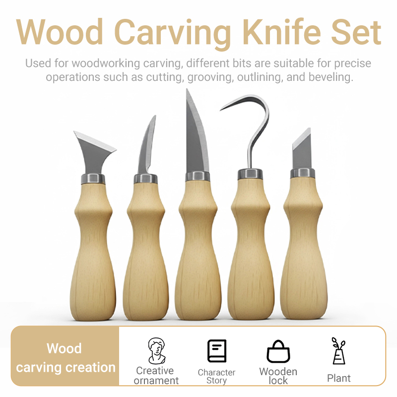 5pc Wood Carving Tools Set Oak - مراجعة Art Craft Tools وسعره