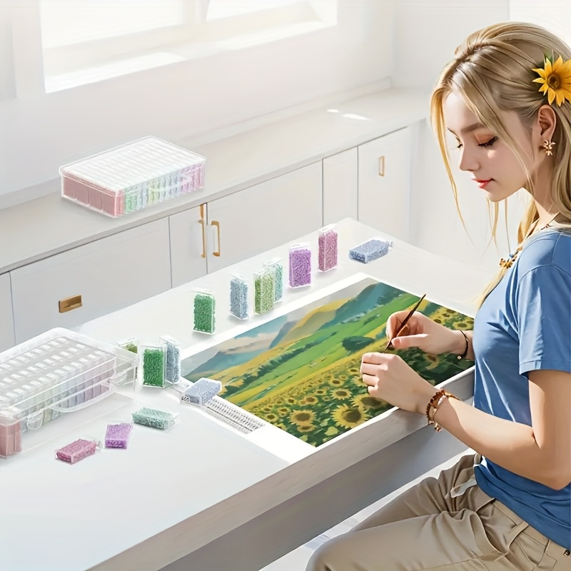 64 Grids Clear Plastic Storage - مراجعة Art Craft Organizer وسعره