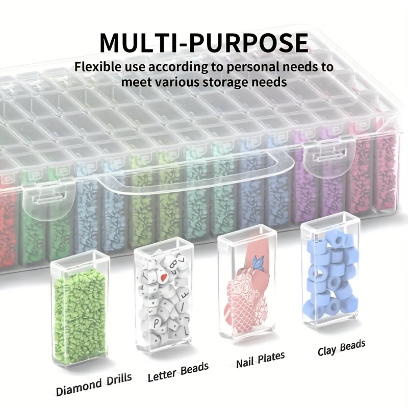 64 Grids Clear Plastic Storage - مراجعة Art Craft Organizer وسعره