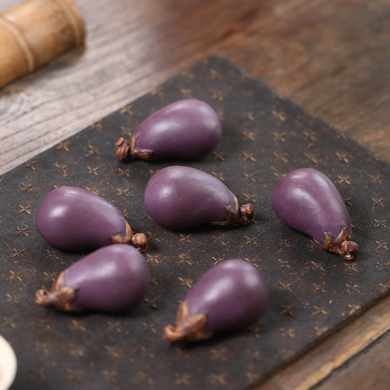 Purple Sand Eggplant Tea Pet H - مراجعة Art And Craft Vegetable وسعره