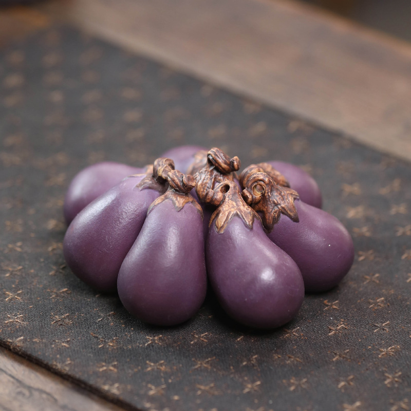 Purple Sand Eggplant Tea Pet H - مراجعة Art And Craft Vegetable وسعره