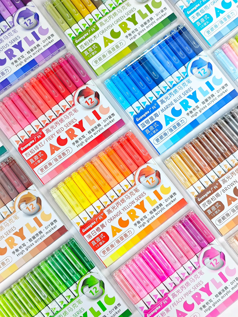 GuangNa 168/12 Colors High Glo - مراجعة Illustration Marker Set وسعره