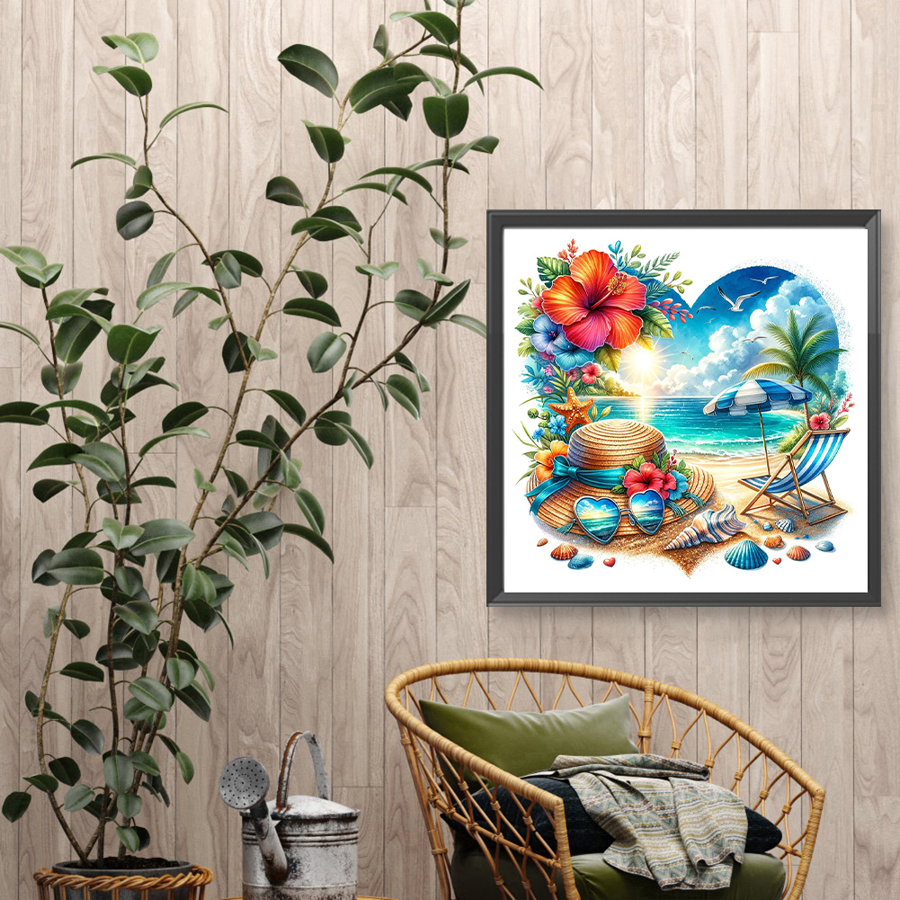 Summer Beach Full DIY 5D Round - مراجعة Art Craft Gift Ideas وسعره