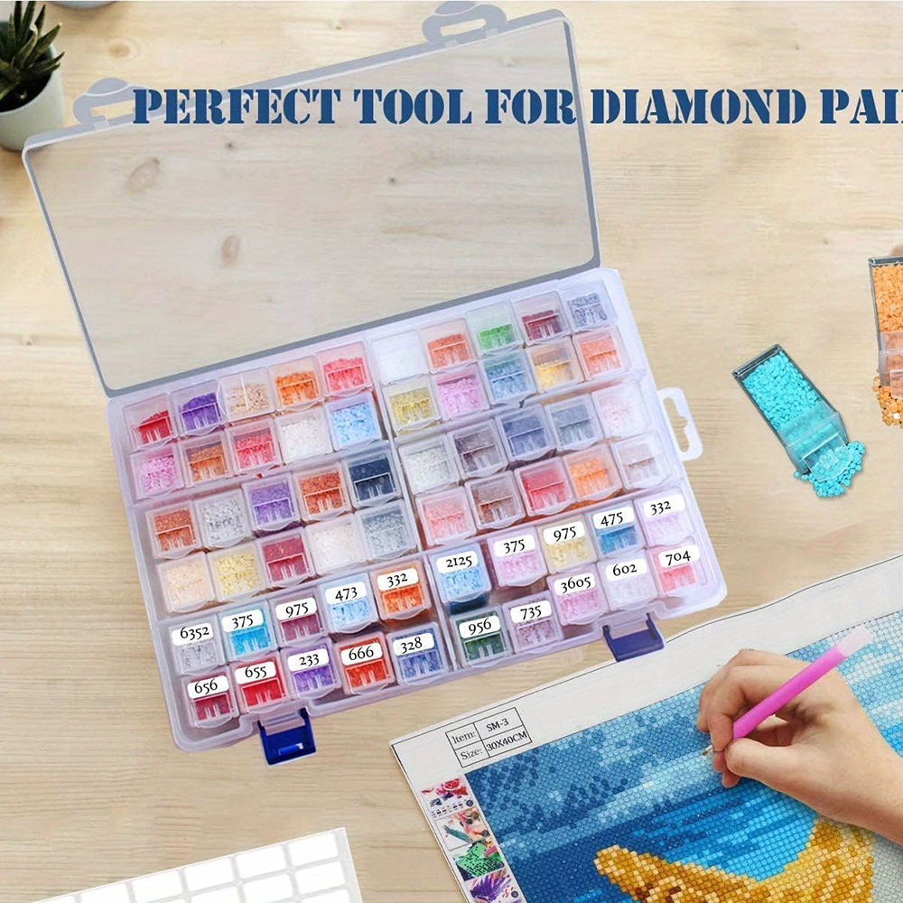 Square Plastic Diamond Paintin - مراجعة Art Craft Organizer وسعره