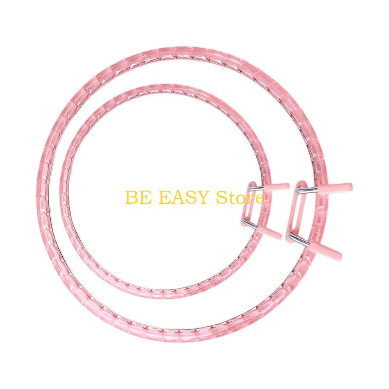 E28F 2 Pack Acrylic Craft Hoop - مراجعة Art Craft Description وسعره