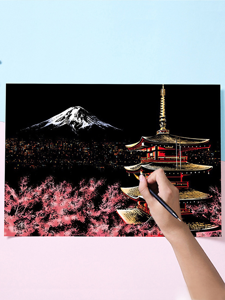 Night Scene Rainbow Scratch Pa - مراجعة Art Craft Night وسعره