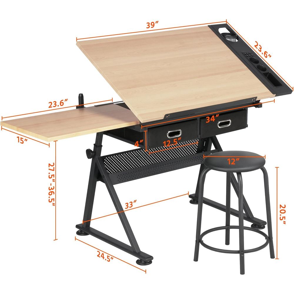 Height Adjustable Drating Tabl - مراجعة Art & Craft Village Pondicherry وسعره