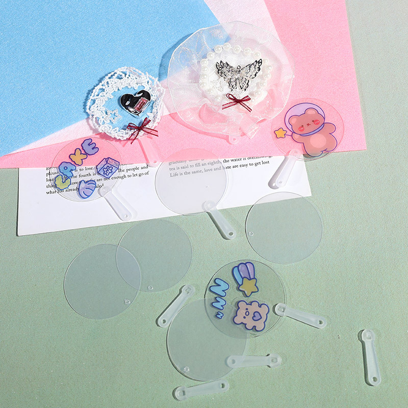 50Pcs 5cm Mini DIY Blank Fan T - مراجعة Art Craft Gift Ideas وسعره