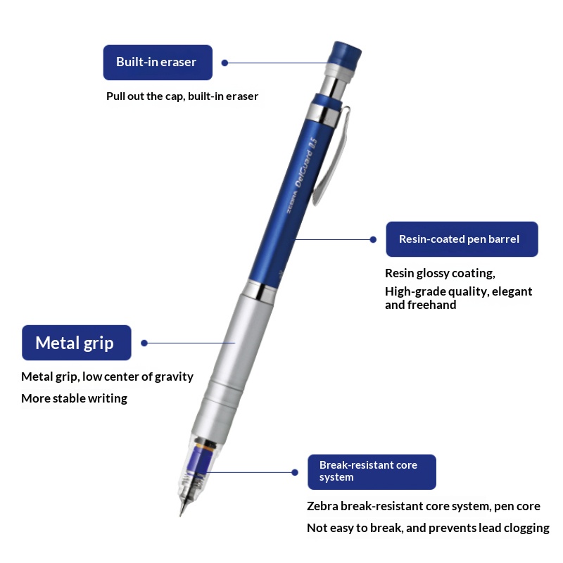 Japanese ZEBRA DelGuard MA86 M - مراجعة Colored Pencil Professional وسعره