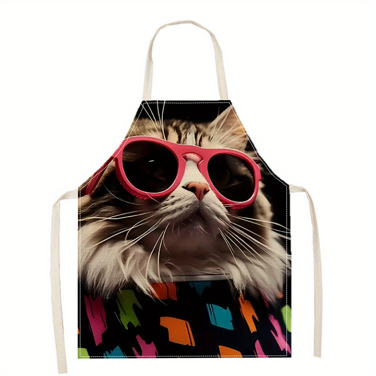 Linen Apron Funny Cat Sunglass - مراجعة Art Craft Gift Ideas وسعره