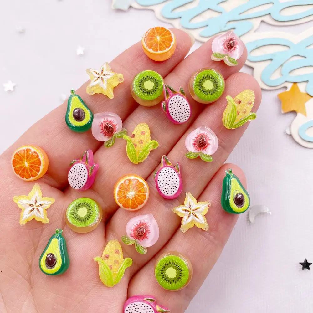 50PCS Resin Cute Mini Colorful - مراجعة Art And Craft Vegetable وسعره